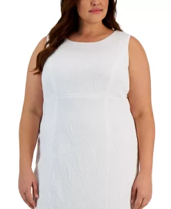 Kasper Plus Size Jacquard Empire-Seam Dress -Clothing Shop 23314992 fpx