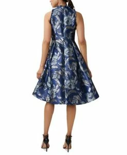 Adrianna Papell Women's Jacquard High-Low Halter Dress 7 Adrianna Papell Women's Jacquard High-Low Halter Dress -Clothing Shop 23334623 fpx