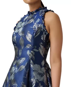 Adrianna Papell Women's Jacquard High-Low Halter Dress 8 Adrianna Papell Women's Jacquard High-Low Halter Dress -Clothing Shop 23334624 fpx