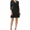 Adrianna Papell Women's Metallic Flounce-Hem Dress