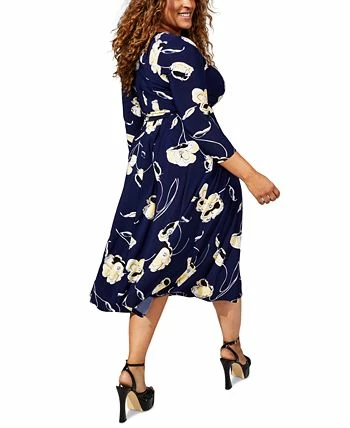 Kasper Plus Size Fit & Flare Boat-Neck Dress 7 Kasper Plus Size Fit & Flare Boat-Neck Dress - Image 5