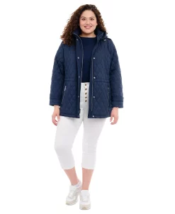 Michael Kors Women's Plus Size Quilted Hooded Anorak Coat -Clothing Shop 23350621 fpx