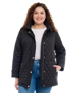 Michael Kors Women's Plus Size Quilted Hooded Anorak Coat -Clothing Shop 23350626 fpx