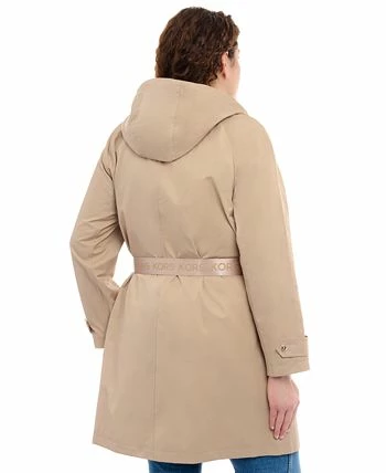 Michael Kors Women's Plus Size Belted Hooded Trench Coat 4 Michael Kors Women's Plus Size Belted Hooded Trench Coat - Image 2