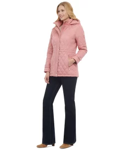 Michael Kors Women's Petite Quilted Hooded Anorak Coat -Clothing Shop 23350716 fpx