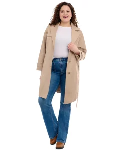 Michael Kors Women's Plus Size Single-Breasted Trench Coat 14 Michael Kors Women's Plus Size Single-Breasted Trench Coat -Clothing Shop 23350826 fpx