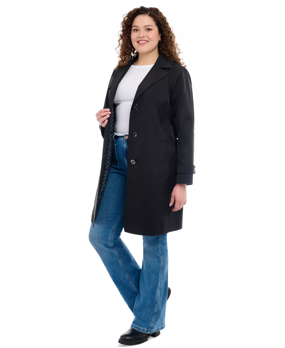Michael Kors Women's Plus Size Single-Breasted Trench Coat 7 Michael Kors Women's Plus Size Single-Breasted Trench Coat - Image 5