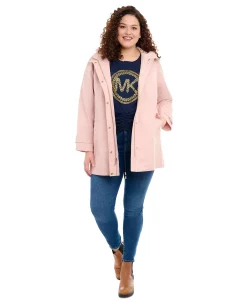 Michael Kors Women's Plus Size Hooded A-Line Coat -Clothing Shop 23350962 fpx