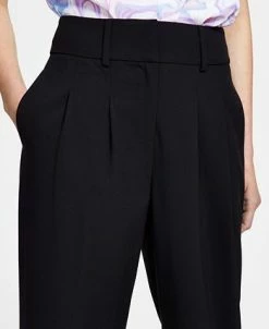 Bar III Women's Bi-Stretch Pleated Straight-Leg Ankle Pants, Created For Macy's 10 Bar III Women's Bi-Stretch Pleated Straight-Leg Ankle Pants, Created For Macy's -Clothing Shop 23358938 fpx