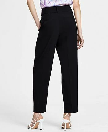 Bar III Women's Bi-Stretch Pleated Straight-Leg Ankle Pants, Created For Macy's 4 Bar III Women's Bi-Stretch Pleated Straight-Leg Ankle Pants, Created For Macy's - Image 2