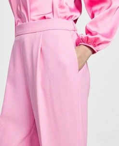 Bar III Women's Textured Crepe Pleated Pull-On Pants, Created For Macy's -Clothing Shop 23358956 fpx