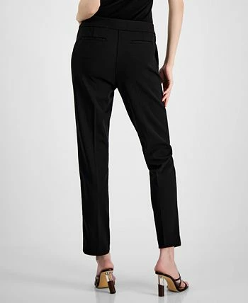 Bar III Women's Button-Detail Mid-Rise Straight-Leg Pants, Created For Macy's 4 Bar III Women's Button-Detail Mid-Rise Straight-Leg Pants, Created For Macy's - Image 2