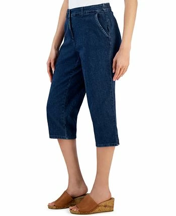 Karen Scott Women's Denim Comfort Capri Pants, Created For Macy's 5 Karen Scott Women's Denim Comfort Capri Pants, Created For Macy's - Image 3