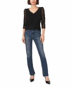 Vince Camuto Women's Ruched Sleeve Top -Clothing Shop 23381303 fpx