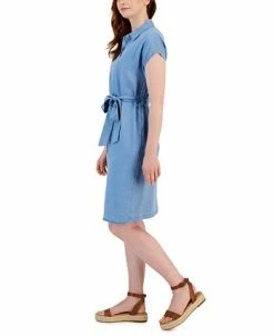 Style & Co Women's Tie-Waist Short-Sleeve Denim Shirtdress, Created For Macy's 9 Style & Co Women's Tie-Waist Short-Sleeve Denim Shirtdress, Created For Macy's -Clothing Shop 23412344 fpx