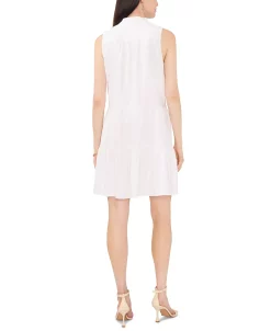 Vince Camuto Women's Tiered Sleeveless Split-Neck Dress -Clothing Shop 23441022 fpx