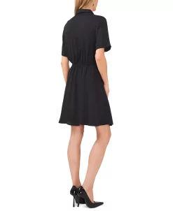 Vince Camuto Women's Split-Neck Collared Wrap Dress 12 Vince Camuto Women's Split-Neck Collared Wrap Dress -Clothing Shop 23441184 fpx