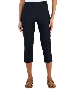 JM Collection Embellished Pull-On Capri Pants, Created For Macy's -Clothing Shop 23481888 fpx