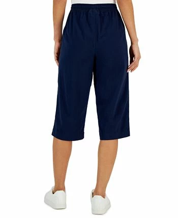 Karen Scott Women's Quinn Cotton Pull-On Capri Pants, Created For Macy's 4 Karen Scott Women's Quinn Cotton Pull-On Capri Pants, Created For Macy's - Image 2