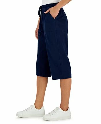 Karen Scott Women's Quinn Cotton Pull-On Capri Pants, Created For Macy's 5 Karen Scott Women's Quinn Cotton Pull-On Capri Pants, Created For Macy's - Image 3
