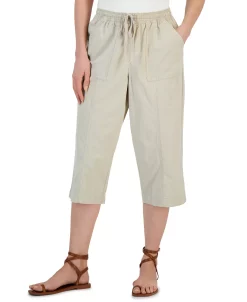 Karen Scott Women's Quinn Cotton Pull-On Capri Pants, Created For Macy's 20 Karen Scott Women's Quinn Cotton Pull-On Capri Pants, Created For Macy's -Clothing Shop 23502748 fpx