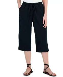 Karen Scott Women's Quinn Cotton Pull-On Capri Pants, Created For Macy's 16 Karen Scott Women's Quinn Cotton Pull-On Capri Pants, Created For Macy's -Clothing Shop 23502749 fpx