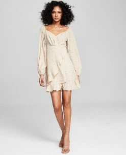 And Now This Women's Ruffled Pleated-Bust A-Line Dress