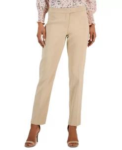 Anne Klein Women's Straight-Leg Asymmetrical-Close Bowie Pants -Clothing Shop 23504123 fpx