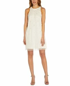 Adrianna Papell Women's Beaded Halter Cocktail Dress