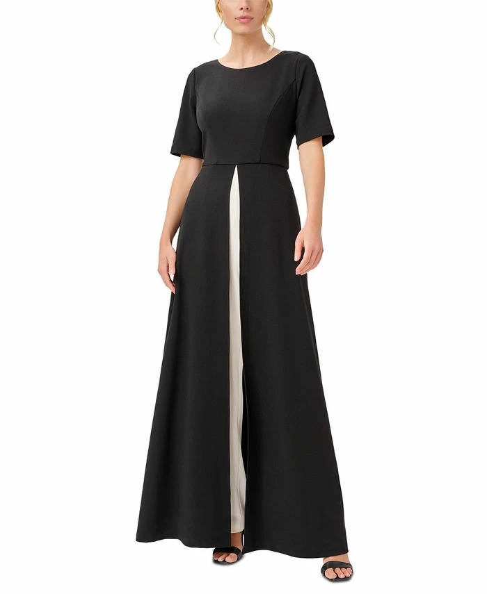 Adrianna Papell Women's Colorblocked Walkthrough Jumpsuit 3 Adrianna Papell Women's Colorblocked Walkthrough Jumpsuit