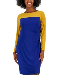 Kasper Ginger Colorblocked Midi Shift Dress 13 Kasper Ginger Colorblocked Midi Shift Dress -Clothing Shop 23530865 fpx