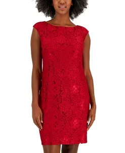 Kasper Women's Morgan Sleeveless Floral-Lace Shift Dress -Clothing Shop 23531004 fpx