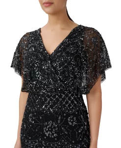 Adrianna Papell Women's Beaded Blouson Gown -Clothing Shop 23531417 fpx