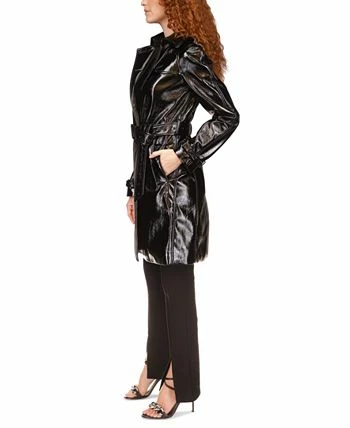Michael Kors Women's Faux-Leather Trench Coat 5 Michael Kors Women's Faux-Leather Trench Coat - Image 3