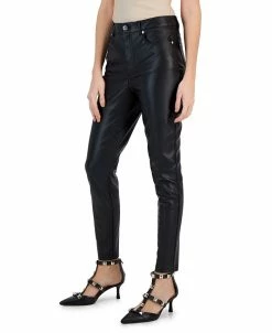 INC International Concepts Women's Faux-Leather Skinny Pants, Created For Macy's