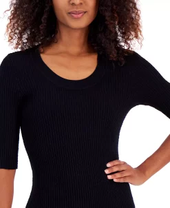 Alfani Women's Ribbed Elbow-Sleeve Sweater, Created For Macy's -Clothing Shop 23542020 fpx