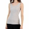 Anne Klein Women's Scoop Neck Space Dye Sleeveless Top