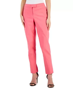 Anne Klein Women's Bowie Double-Weave Straight-Leg Pants -Clothing Shop 23542337 fpx