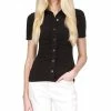 Michael Kors Women's Button Ruched-Front Top 1 Michael Kors Women's Button Ruched-Front Top -Clothing Shop 23548192 fpx