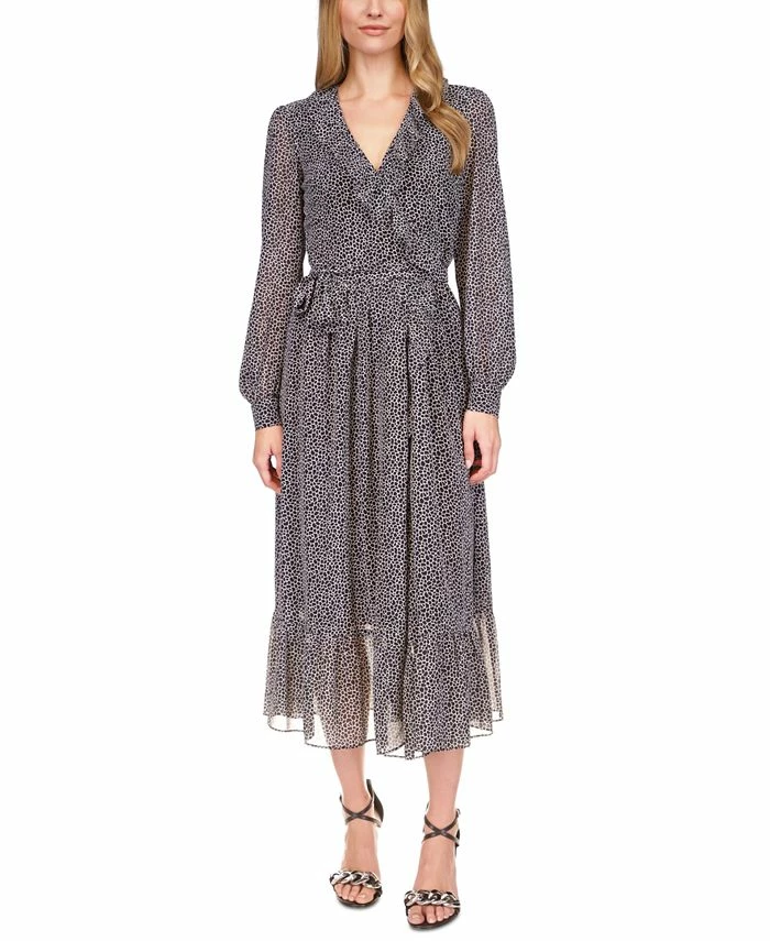 Michael Kors Women's Micro Giraffe-Print Midi Dress 3 Michael Kors Women's Micro Giraffe-Print Midi Dress