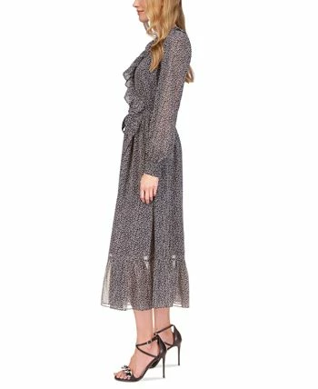 Michael Kors Women's Micro Giraffe-Print Midi Dress 5 Michael Kors Women's Micro Giraffe-Print Midi Dress - Image 3