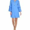 Vince Camuto Women's Flare-Sleeve Tie-Neck Shift Dress