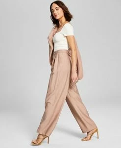 And Now This Women's High-Rise Wide-Leg Textured Trouser Pants 18 And Now This Women's High-Rise Wide-Leg Textured Trouser Pants -Clothing Shop 23568436 fpx