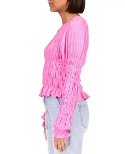 Sanctuary Women's Stay Together Long-Sleeve Crinkled Top -Clothing Shop 23586644 fpx