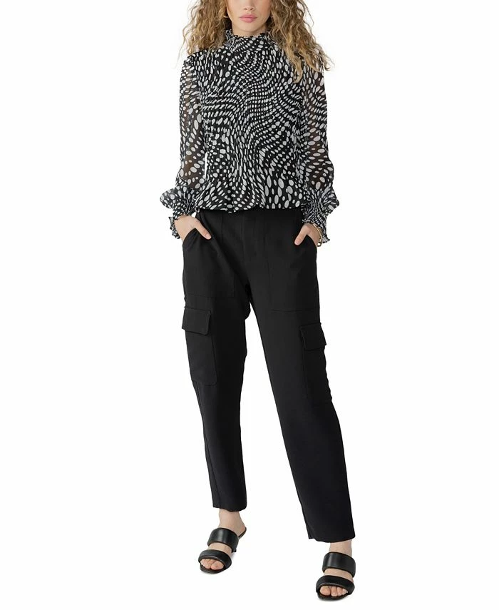 Sanctuary Women's Printed Smocked Mock-Neck Illusion Top 3 Sanctuary Women's Printed Smocked Mock-Neck Illusion Top