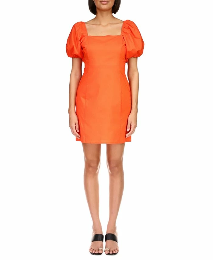 Sanctuary Women's Solid Resort Puff-Sleeve Poplin Dress 3 Sanctuary Women's Solid Resort Puff-Sleeve Poplin Dress