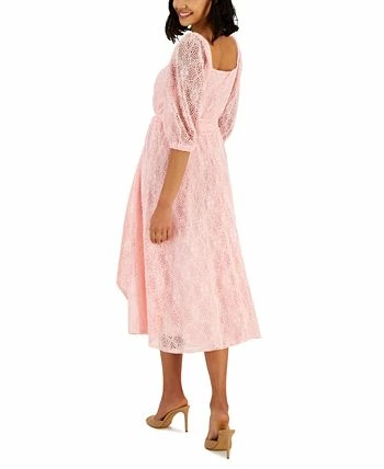 Anne Klein Women's Square-Neck Lace Belted A-Line Dress 4 Anne Klein Women's Square-Neck Lace Belted A-Line Dress - Image 2