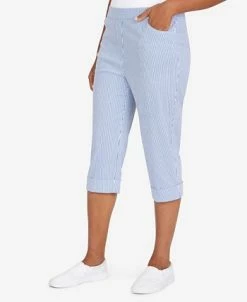 Alfred Dunner Women's Peace Of Mind Stripe Allure Clamdigger Pants -Clothing Shop 23588075 fpx