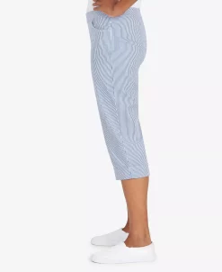 Alfred Dunner Women's Peace Of Mind Stripe Allure Clamdigger Pants -Clothing Shop 23588077 fpx