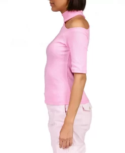 Sanctuary Women's Asymmetrical-Cutout Mock-Neck Top -Clothing Shop 23602123 fpx